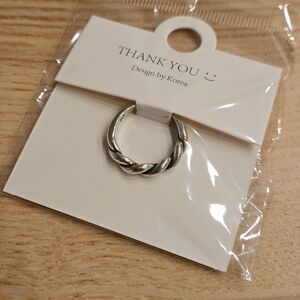 Twisted Open Silver Ring - Chunky Minimalist